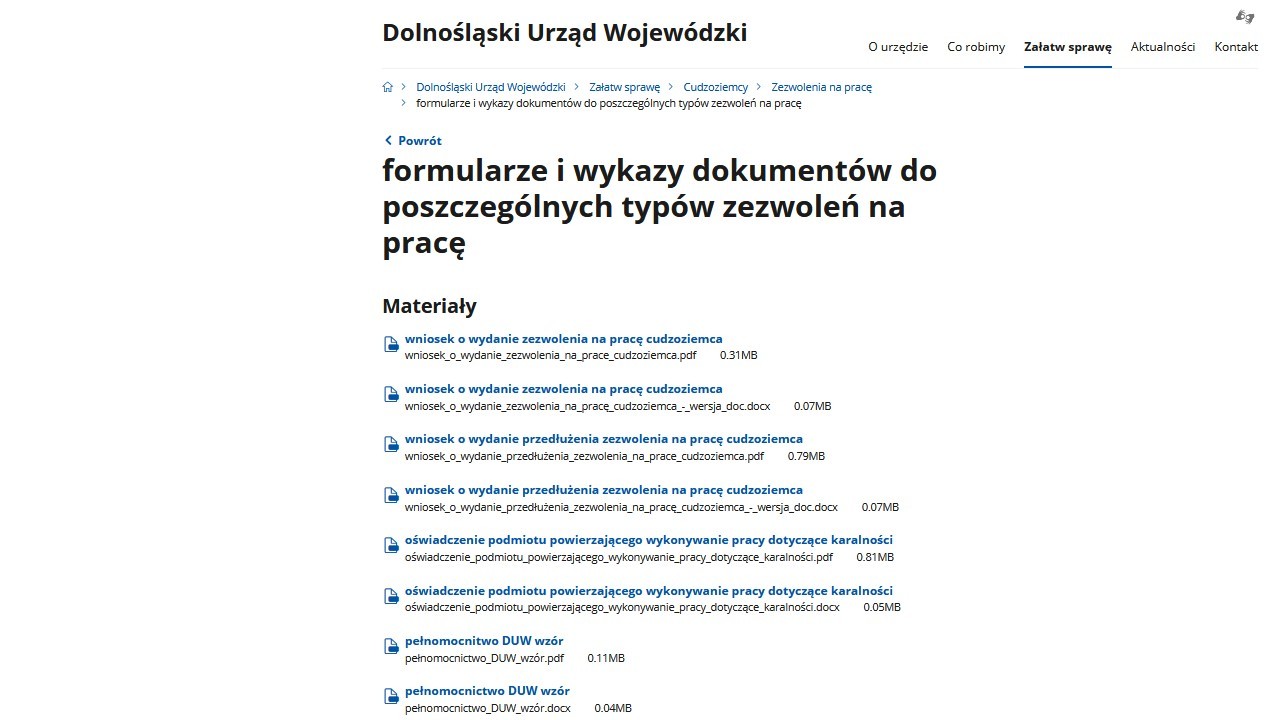 Вроцлав по-русски, новости Вроцлава, Вроцлав Ужонд Воеводский, документы разрешение на работу во вроцлаве